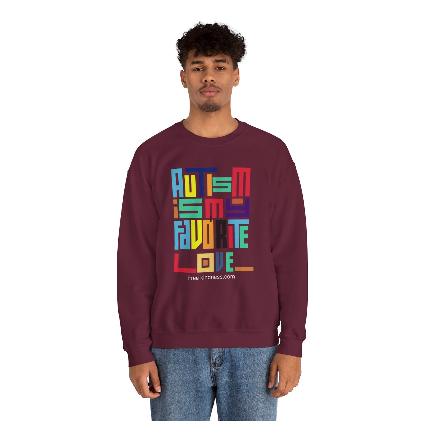 Autism is my favorite love Crewneck Sweatshirt