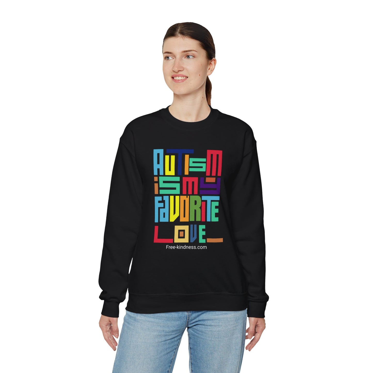 Autism is my favorite love Crewneck Sweatshirt