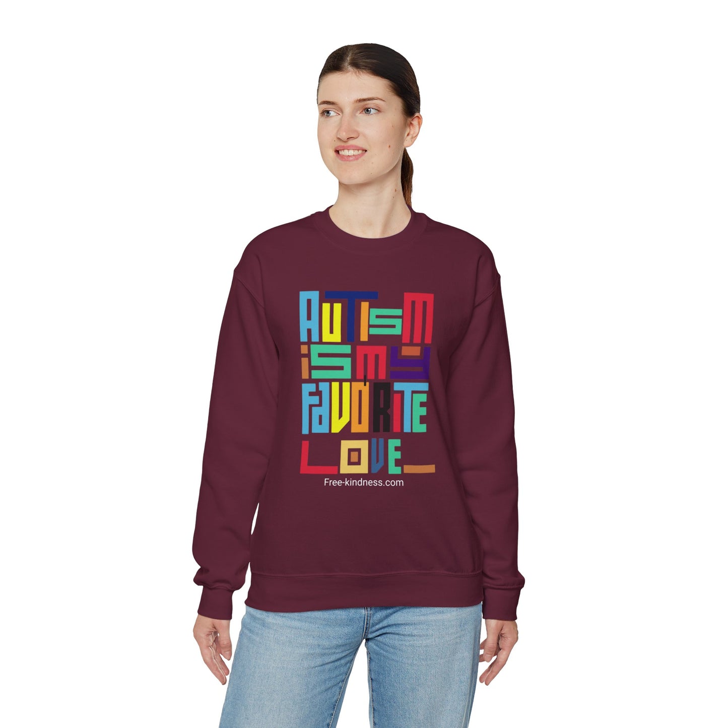 Autism is my favorite love Crewneck Sweatshirt