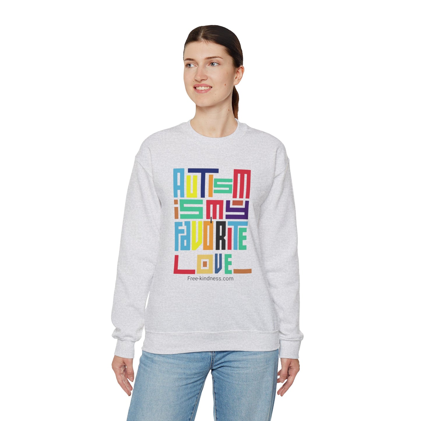 Autism is my favorite love Crewneck Sweatshirt