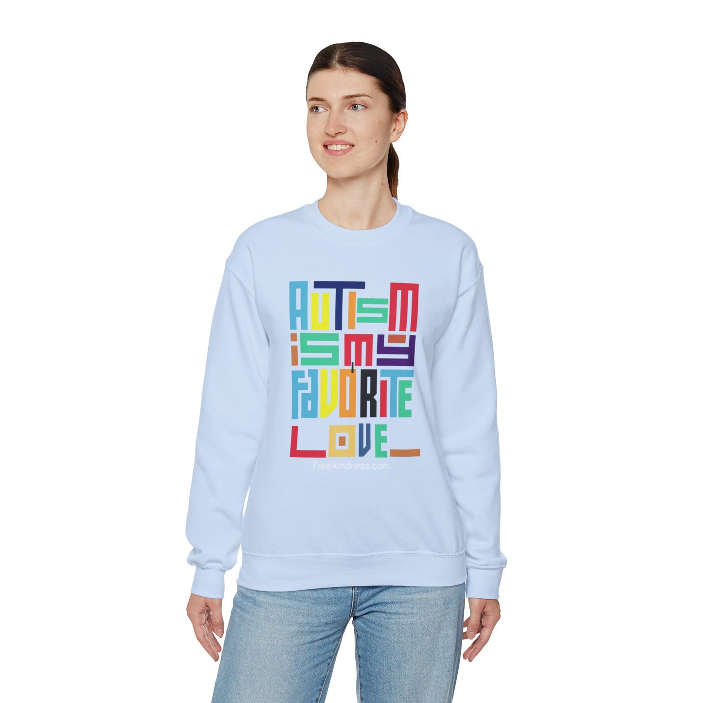 Autism is my favorite love Crewneck Sweatshirt